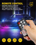 Xprite Car Underglow Light, 6 Pcs Under Glow Kit for Car with Dream Color Dancing Chasing, App & Remote Control 16 Million Colors Sound & Music Waterproof Under Glow Lights for Truck
