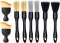 8 PCS Car Detailing Brush Set, Car Interior and Exterior Soft Bristle Cleaning Brushes, 4 Different Detailing Brushes for Auto Detailing, Dashboard, Vents, Wheels and Tires