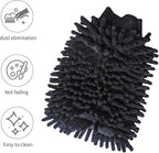 1 Pack 2 Black Car Wash Mitt Microfiber, Deluxe Scratch Free Microfiber Wash Mitt,9 Inches X 5.5 Inches Car Washing Care Cleaning Kit.