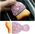 zipelo Auto Interior Dust Brush, Car Detailing Cleaning Brush with Diamond, Bling Handle Soft Bristles Dusting Tool, Scratch Free Dirt Clean Brushes for Vehicle Dashboard, Air Conditioner Vent (Pink)