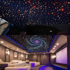 AKEPO 20W Twinkle Dual-Head Dual Color Fiber Optic Lights, Fiber Optic Star Ceiling Light Kit Sound Activated APP Remote Control for Car Starlights Headliner/Home 600pcs 13.1ft/4m Fiber Strands