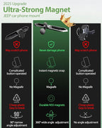 Magnetic Phone Mount for Jeep 2018-2023 Wrangler JL JLU & Gladiator JT - Dashboard Phone Holder with Magsafe for Jeep Wrangler & Gladiator Accessories (Not for 4XE)