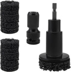 Wheel Hub Resurfacing Kit, Brake Hub Cleaning Tool with 10 Pads, Wheel Stud and Hub Cleaner Fits Power Drill or 1/2" Impact Driven Wrenches, Quick Rust Removal for Lug Studs and Rotors (Plastic Black)