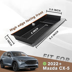Muslogy Center Console Front Organizer Compatible with Mazda CX5 CX-5 Accessories 2022-2025 Tray Storage Coin Holder Gear Shifter Front Storage Inserts Organizer Armrest Box Secondary Accessories