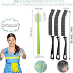 Window Groove Cleaning Brush, Window or Sliding Door Track Cleaner for Sliding Door, Sill, Tile Lines, Shutter, Car Vents, Keyboard (14 Pcs Cleaning Tool)