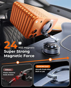2026 Upgraded 360°Rotation Nano Gel Suction Phone Holder, Foldable Metal Vacuum Magnetic Phone Holder [119+LBS Max Suction] Tesla model Y/3 MagSafe car Phone Mount for iPhone 17 16 Pro Max S26 Ultra
