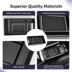 LUWU Center Console Organizer Compatible with 2022-2026 Benz C-Class C300/C300 4Matic/AMG C43/AMG C63 SE Performance W206 Accessories Armrest Console Storage Box Insert Tray ABS Material White