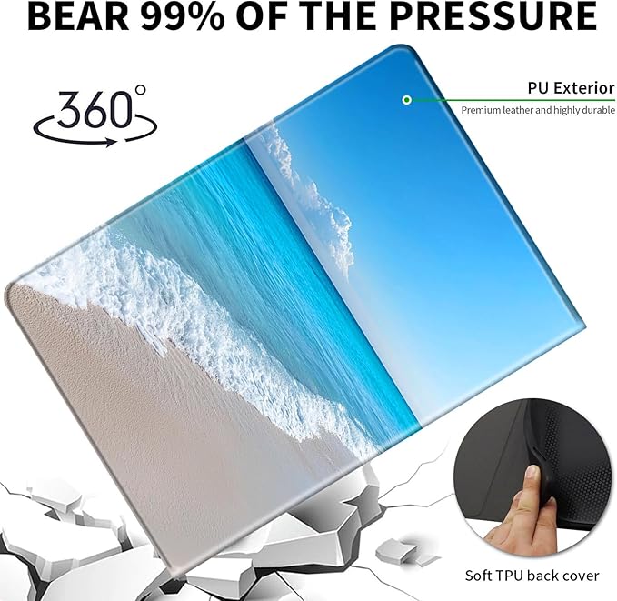 for Kindle Paperwhite Case,6" Kindle Paperwhite 4 10th Generation Case 2018 & Kindle Paperwhite Signature Edition,Leather Slim Adjustable Stand Cover Auto Wake/Sleep,Blue Sea Beach