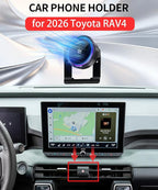 Qi2.2 25W Magnetic Car Mount Charger for 2026 Toyota RAV4 / Hybrid Accessories, for Fast Charging Cell Phone Holder Fixed Clip with Cooling Fan ＆54W Fast Adapter
