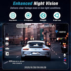 4 Channel 2.5K Dash Cam Front Rear Left Right, 170° Wide Angle Car Dash Camera with 5GHz WiFi & App Control, G-Sensor, Super Night Vision, 24H Parking Monitor, Loop Recording, 64GB SD Card Included