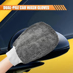 Craedli 9PCS Car Wash Detailing Tool Kit, Car Wash Mitt, Microfiber Cloths, Cleaning Sponge, Wheel Brush, Wax Applicator Pad, Universal Auto Interior & Exterior Cleaning Supplies (Gray)