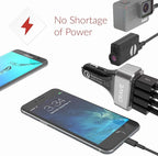 Crave CarHub 54W 4 Port USB Car Charger, Qualcomm Quick Charge 3.0 - Black