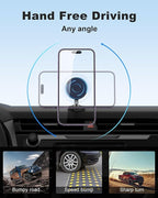 ZBF Magnetic Car Phone Holder Mount (360° Rotation) Cell Phone Car Holder, Phone Mount for Car Windshield Dashboard Hand Free Mount for iPhone 17 16 15 14 13 Pro Max All Smartphones