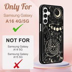for Samsung Galaxy A16 5G Phone Case - Compatible with MagSafe Women Girls Cute Magnetic Protective Cover Girly Kawaii Aesthetic Sun Moon Heavy Duty Shockproof Design for Samsung A16 5G Case