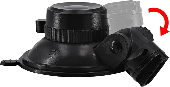 Windshield Suction Cup Mount Holder & Dashboard Adhesive Sticky Mounting Bracket Compatible with Rove R2-4K, R2-4K PRO, Stealth 4K, Stealth 4K PRO, Insignia NS-DCDCHH2 Dash Cam Series
