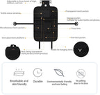 GMQ Back Seat Car Organizer 1 Pack,Backseat Organizer with Tray,Multifunctional Car Seat Back Storage Box with Foldable Tablet Holder (Carbon Black, Weave)