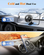 volport for Magsafe Car Mount [Air Vent & Dashboard]: Magnetic Phone Holder for Round/Horizontal/Vertical Vent, Strong Magnet for iPhone 16 15 14 13 12 Pro Max Plus Samsung S24 Ultra Cell Phone Case