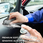 Mudder 8 Pcs Car Interior Scrubbing Sponge 5'' x 3'' Fiber Car Wax Applicator pad Household Cleaning Sponges for Leather Car Seat Couch Cleaning (Gray White)