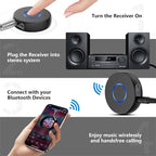 SONRU Bluetooth Aux Adapter for Car, Wireless Audio Receiver, Portable Hands-Free Kit with RCA AUX 3.5mm for Home/Car Stereo Music Streaming Sound System