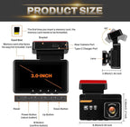 SIXTOP 4K Dash Cam Front and Rear, WiFi 4K+1080P Dual Dash Camera for Cars, 64G Card, GPS, 3” IPS Screen BSD/ADAS/LCA Night Vision G-Sensor Loop Recording 24H Parking Monitor App Control Wide Angle