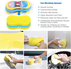 Glarks 8Pcs Clay Bar Car Detailing Clay with Premium Microfiber Washing Towel and Car Wash Sponges for Cleaning Oxidation, Scale, Bird Feces, Iron Powder, Acid Rain, and Sap on Car and Glass