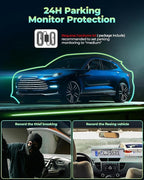 LAMTTO 4 Channel Dash Cam 360 View, 1080P Front and Rear Inside Left Right, Dash Camera for Cars with Hardwire Kit for 24h Security Parking Monitor, IR Night Vision Dashcam,128GB Card Included