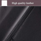 2 Pack PU Leather Premium Car SeatBack Organizer Travel Accessories Kick mats Back seat Protector and Cup Holder Holder Universal Use Seat Covers (23×17.1 in)