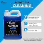 Image Wash (1-Gallon Platinum Wash Car Soap Concentrated pH-Neutral Foam Soap for Foam Cannon & Bucket wipe Safe for Wax Ceramic Coatings High Lubricity Biodegradable Formula with Bubble Gum Scent