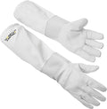 Honey Keeper Beekeeping Gloves - Goatskin Leather with Ventilated Canvas Sleeve and Elastic Cuff