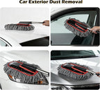 Car Duster Exterior Scratch Free,Microfiber Car Duster with Extendable Handle, with 3PCS Detailing Brush, Exterior Interior Multipurpose for SUV,Truck,RV