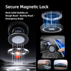Magnetic Car Phone Holder with Suction Cup 360° Adjustable Foldable Phone Mount Zinc-Alloy Phone Holders for Your Car for Tesla iPhone 17 Pro Max 16 15 14 13 12 Plus