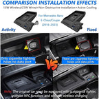Wireless Car Charger for Mercedes-Benz E-Class Coupe AMG 2016-2023, 15W Fast Charging Phone Charger Pad for Mercedes Benz E350 E450 AMG E53 E63 S Coupe Wagon Convertible Accessories