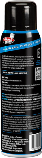 Black Magic 120255 All in One Tire Wet Foam Cleans, Shines & Protects Tires while Lifting away Grime, Grease & Dirt, Ultra Gloss Shine - Cherry Scent