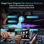 2-in-1 Mini CarPlay Adapter for iPhone & Android, Auto Stable Connection with Zero Latency with USB-A/USB-C Ports