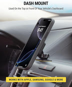Scosche MAGDM MagicMount Magnetic Car Phone Holder - Strong Magnet Mount for iPhone and Android - Secure Magnetic Cell Phone Mount for Dash - Universal 360° Adjustable Mobile Cellphone Holder