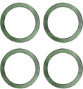 PATIKIL Universal CD Stripe Magnetic Adapter Ring, 4 Pcs Ultra-Thin Sticker Ring Adhesive Nickel-Iron Alloy for Phone Cases Holder Wireless Charging Car Mount Kit, Green