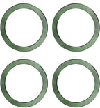 PATIKIL Universal CD Stripe Magnetic Adapter Ring, 4 Pcs Ultra-Thin Sticker Ring Adhesive Nickel-Iron Alloy for Phone Cases Holder Wireless Charging Car Mount Kit, Green