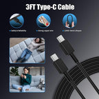 2Pack 25W USB C Charger for Samsung Galaxy S24 Ultra, Super Quite Fast Charging Type C Block with 3FT C to C Cord for Samsung Galaxy Tab S9 S8 S23 Ultra S22 Ultra S23 S22+ S22 S21 Note 10 Plus 20