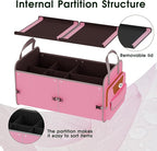 SugarFox Car Trunk Organizer for SUV, 70L Heavy Duty Waterproof Trunk Organizer, Foldable Vehicle Organizer with Anti-Slip Base, 24”x13.8”x11.8”, Pink-M003