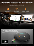 Magic AI Box, Wireless CarPlay/Android Auto Adapter, Car Video Box Supports for Netflix/YouTube/TikTok/TF Card, DriveChat AI Smart Box with GPS/Dual Bluetooth