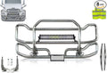 Compatible with Cascadia 2018+ (without Fogs) Front Grille Deer Moose Brush Bumper Guard Large w/ 22" LED Light Bar Plus Bracket, Logo, 2X 22'' Wipers, License Plate Holder & Frame, Vest