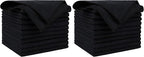 AIDEA Microfiber Cleaning Cloth Black 10PK, Microfiber Towels for Cars, Premium Wash Cloths, Dusting Cloth Lint Free Cleaning Rags for SUVs, House, Kitchen, Window, Cleaning Supplies12×12" (Pack of 2)