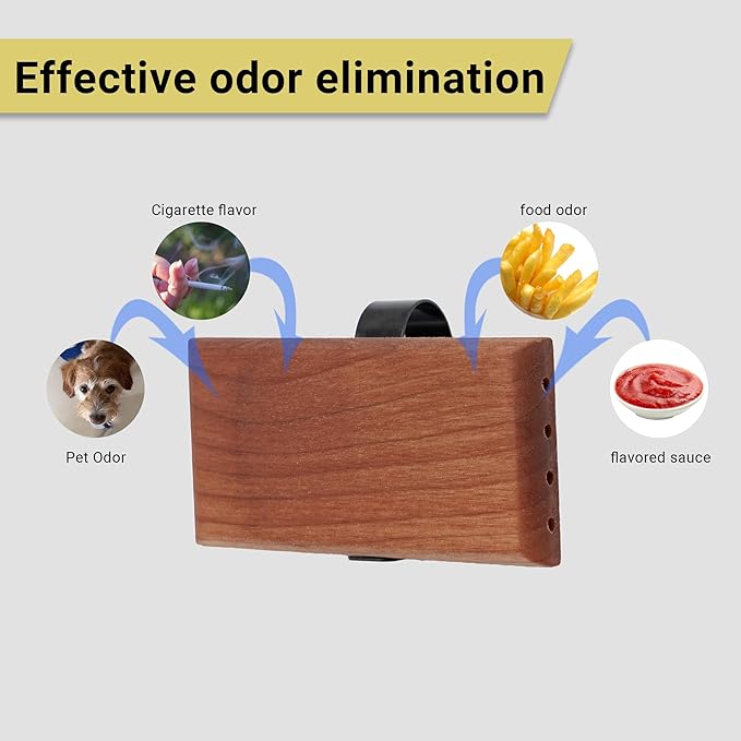 Yuoyar Wood Car Scents Air Freshener Visor Clips Diffuser Odors Eliminator (Tuberose-scented)
