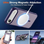 SUPFINE Magnetic for iPhone Air Case (Compatible with MagSafe)(Military Grade Drop Protection) Slim Translucent Matte Shockproof with Anti-Fingerprint Phone Cover for 17 Air,Dark Purple
