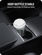 BASENOR 2026 Tesla Model Y Model 3 Center Console Organizer Tray, Cup Holder Armrest Hidden Storage Box for 2025 2026 Model Y Juniper 2024 2025 2026 Tesla 3 Highland