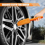 Craedli 9PCS Car Wash Detailing Tool Kit, Car Wash Mitt, Microfiber Cloths, Cleaning Sponge, Wheel Brush, Wax Applicator Pad, Universal Auto Interior & Exterior Cleaning Supplies (Orange)