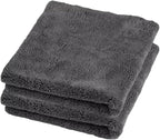 40X40cm Microfiber Towel for Car Washing and Detailing, Thickened Drying and Cleaning Cloth(Gray 2pcs)