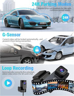 OMBAR Dash Cam Front and Rear 5G WiFi, Dash Cam 4K/2K/1080P+1080P, Dash Camera for Cars with 3.18" LCD Screen, Dashcam Car Camera with WDR Night Vision, G-Sensor, Loop Recording, SD Card Not Included