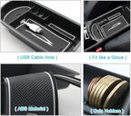 CDEFG Center Console Accessory Organizer Compatible with 2018 2019 2020 2021 2022 CHR C-HR, ABS Material Armrest Box Insert Tray (White)
