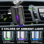 Smart Car Air Freshener,3 Levels Adjustable Strength, Rechargeable Aroma Diffuser, Built-in 220mAh, with 10pcs Aromatherapy Oil, Valentines Gifts for Women Men, Black & Red